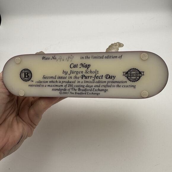 RARE - Set of 4 Bradford Jurgen Scholz Ltd Ed Purr-Fect Day Cat Kitten Figurines - Picture 7 of 13